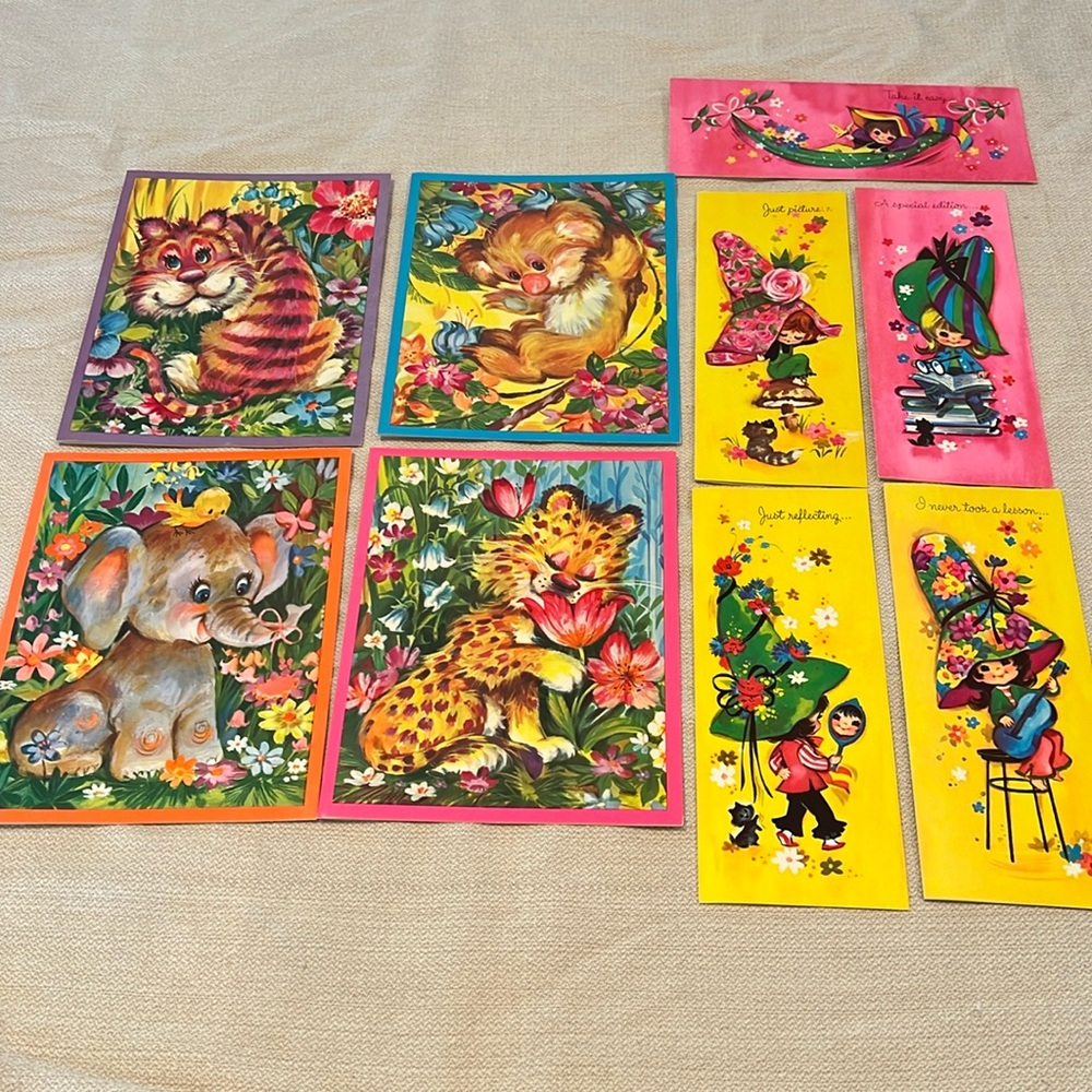 Vintage Greeting Cards Quality Crest The Safari Set